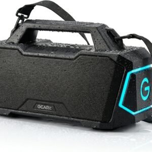 gearit boombox outdoor speaker portable for karaoke. 120 watts