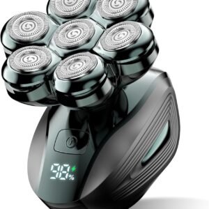 head shavers for bald men: 𝟕𝐃 𝐅𝐥𝐨𝐚𝐭𝐢𝐧𝐠 electric razor with magnetic removable head, ipx7