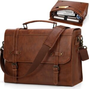 rainsmore mens messenger bag 17 inch waterproof vintage leather